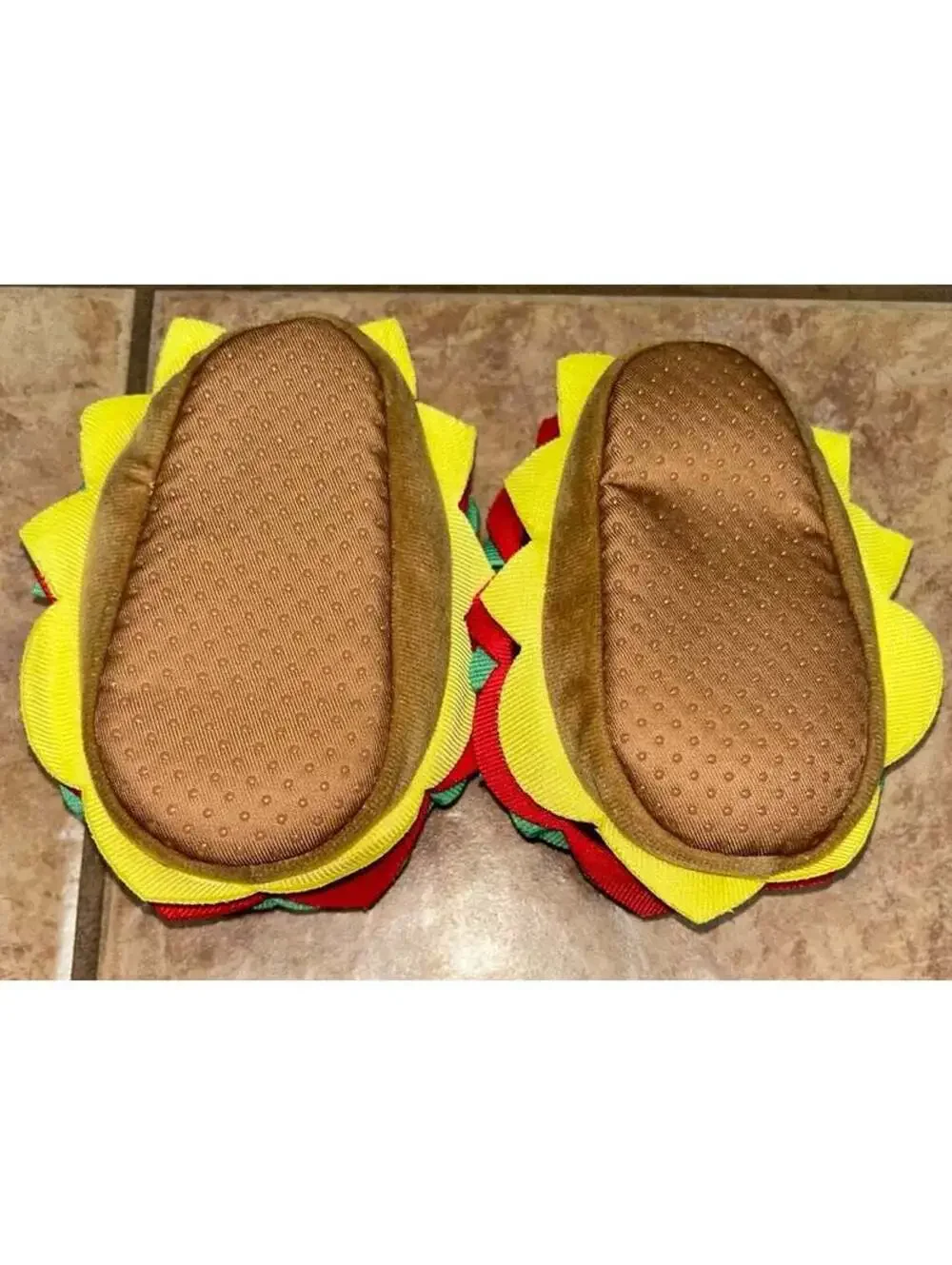 Carter’s Infant Baby Sandwich Slippers SIZE 5/6 Novelty Food Plush Shoes